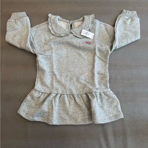 Gap Charming Gray Kids Peplum Dress. Size XS
